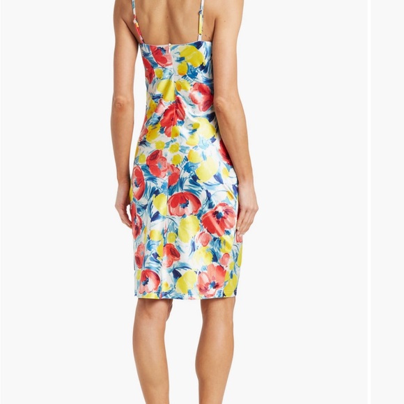 Nordstrom Love By Design Elaine Cowl Neck Dress - NWT! Floral and satin. - Picture 2 of 4